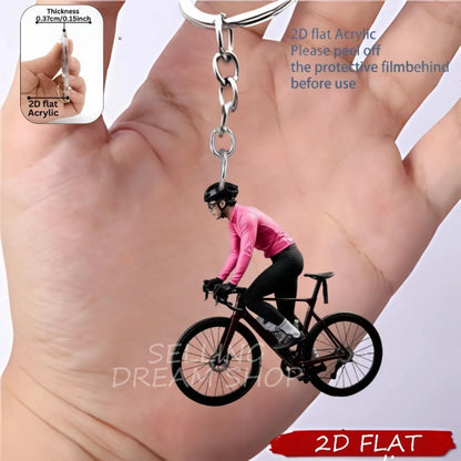 Chaveiro Ciclista em Acrílico 2D