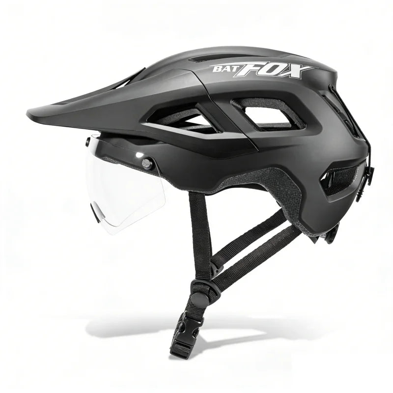 Capacete de Ciclismo BATFOX com Lente Magnética