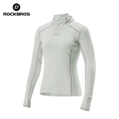 Camisa de Ciclismo Feminina ROCKBROS com Capuz