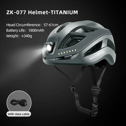 ROCKBROS Cycling Helmet with LED Light