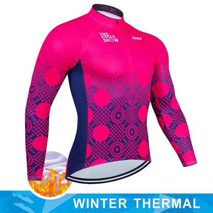 Jersey de Ciclismo Masculina Térmica de Inverno