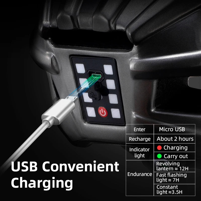 Capacete de Ciclismo ROCKBROS com Luz USB