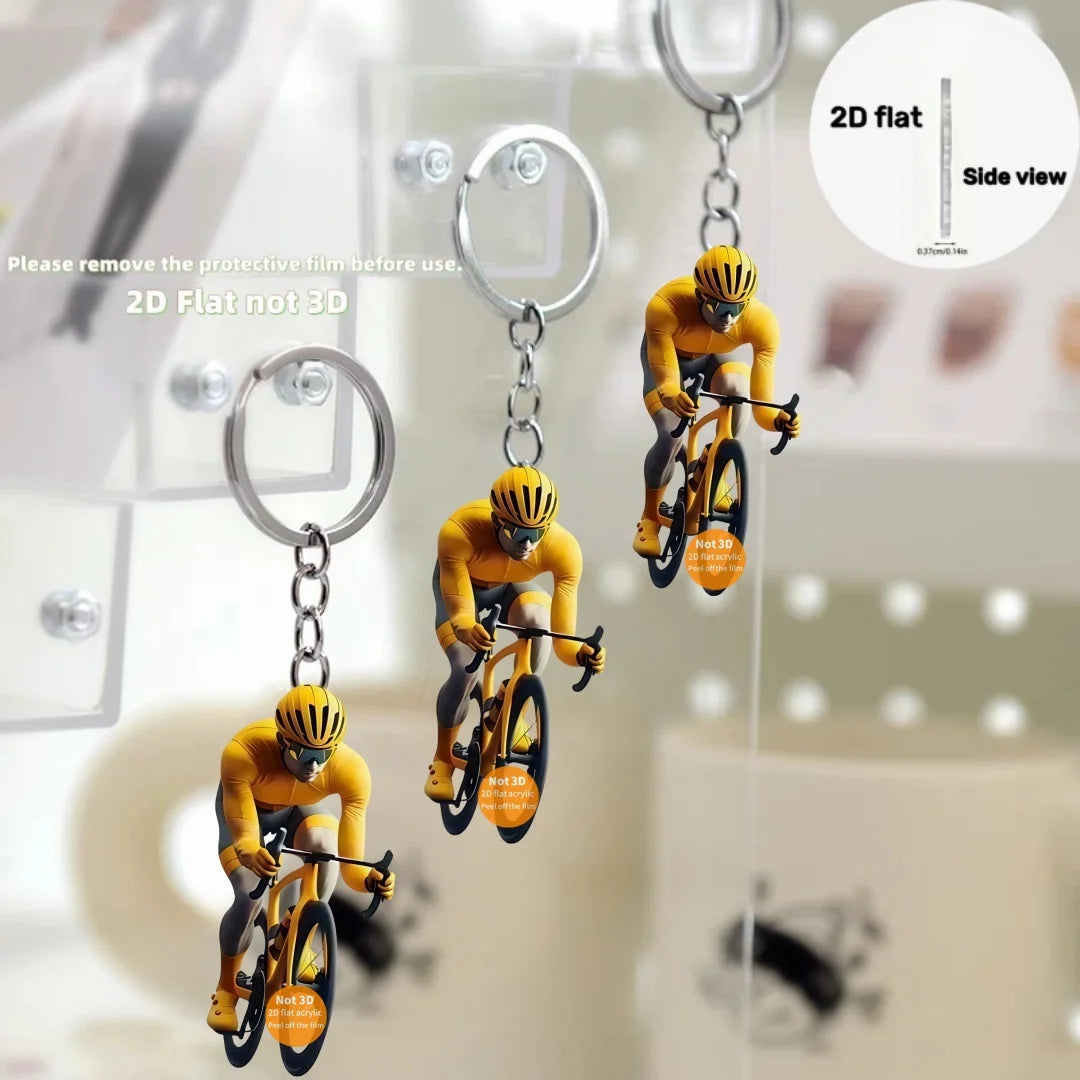 Chaveiro Ciclista Amarelo