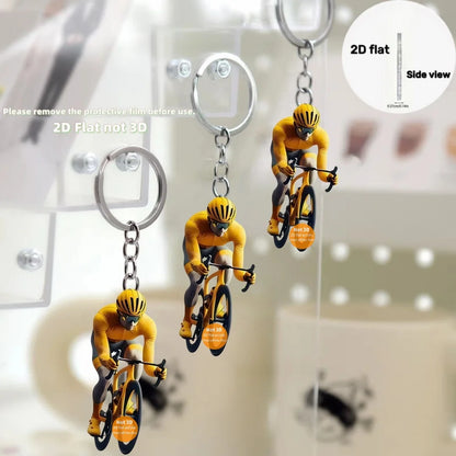 Chaveiro Ciclista Amarelo
