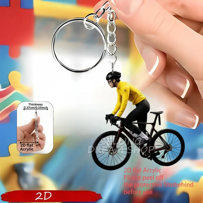 Chaveiro Ciclista em Acrílico 2D