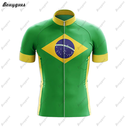 Camisa de Ciclismo Masculina Brazil Pro Team