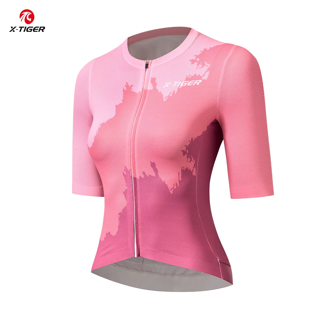 Camisa de Ciclismo Feminina X-TIGER