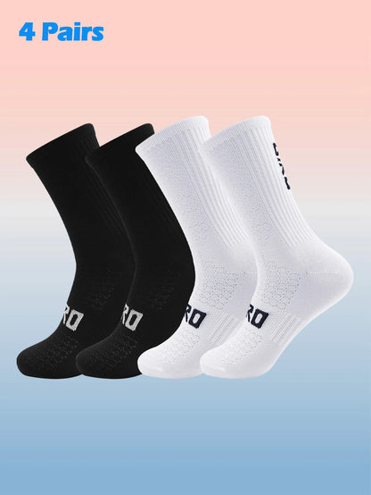 Kit com 4 Pares de Meias Esportivas para Ciclismo e Corrida