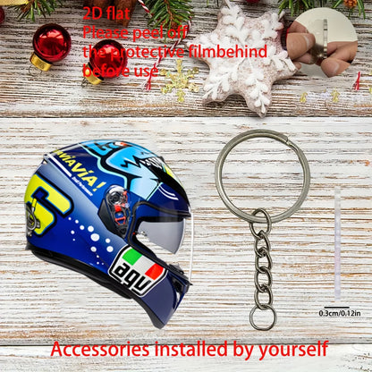 Chaveiro de Capacete de Moto 2D em Acrílico