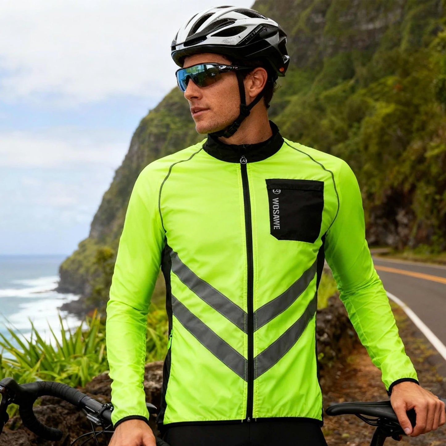 Jaqueta Corta Vento Masculina WOSAWE Refletiva