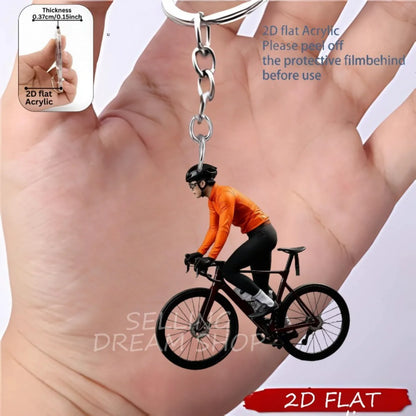 Chaveiro Ciclista em Acrílico 2D