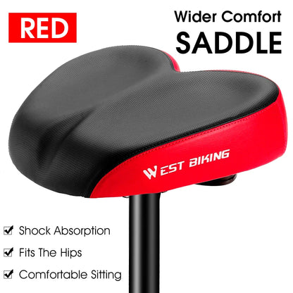 Selim de Bicicleta Confortável WEST BIKING com Dupla Absorção de Impacto