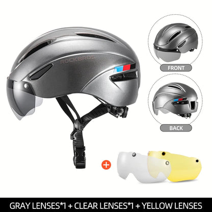 ROCKBROS Cycling Helmet with LED Light
