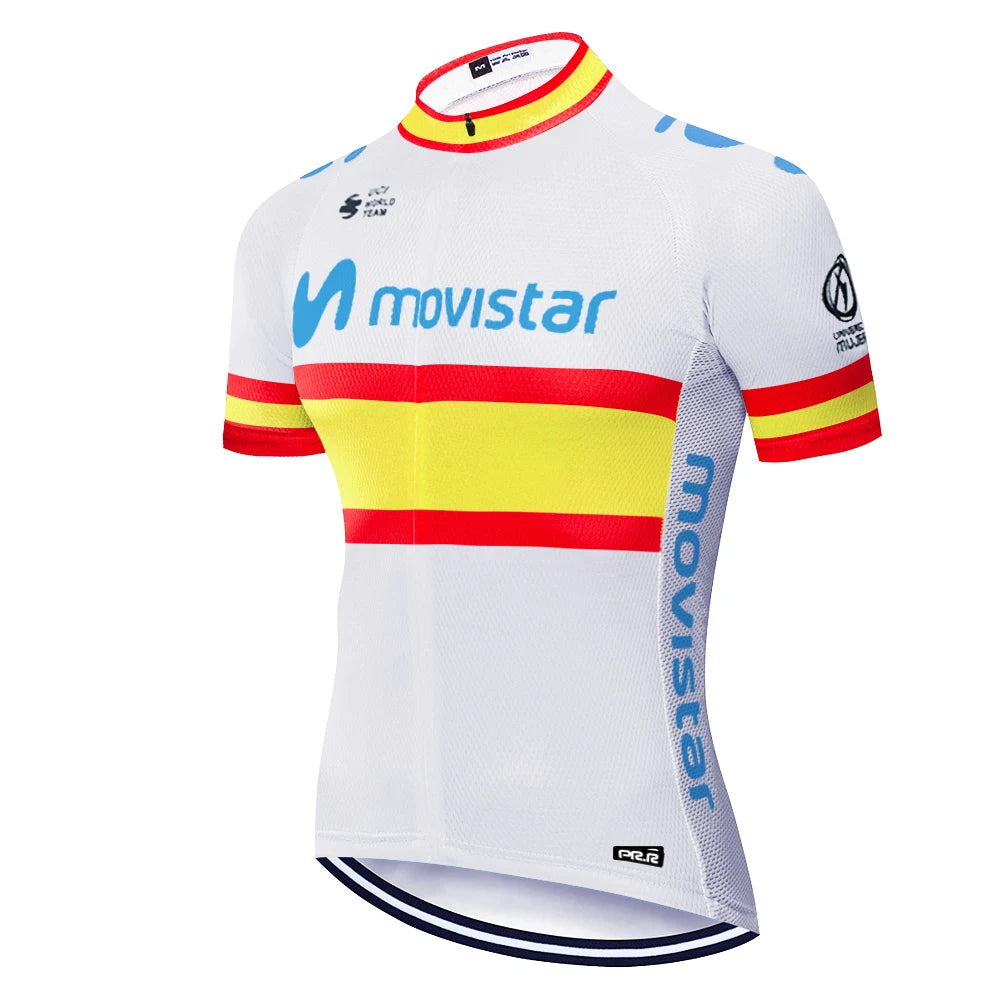 Camisa de Ciclismo Masculina Movistar Italia