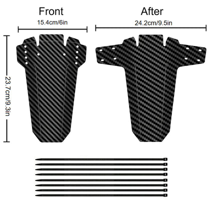 Paralama de Bicicleta Padrão Carbono (2 Peças)
