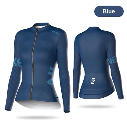 Camisa de Ciclismo Feminina Manga Longa Slim Fit INBIKE