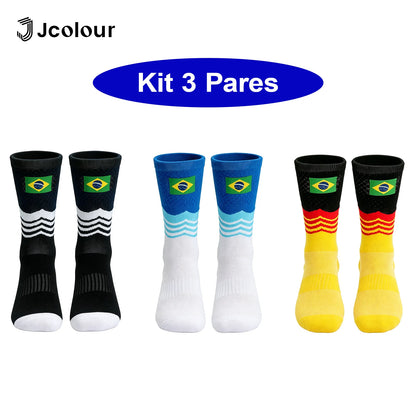 Kit com 3 Pares de Meias Esportivas