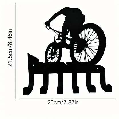 Cabide Decorativo de Parede Metal Ciclismo