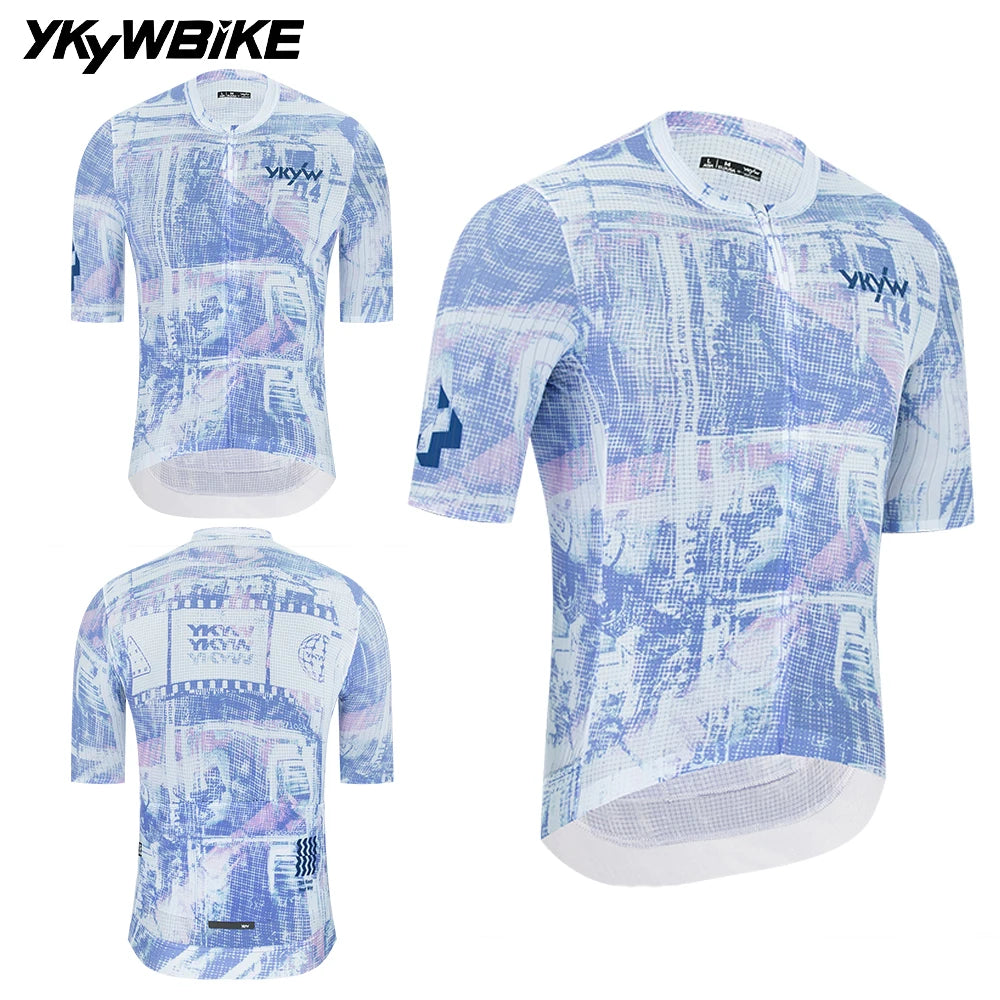 Camisa de Ciclismo Masculina YKYWBIKE Slim Fit