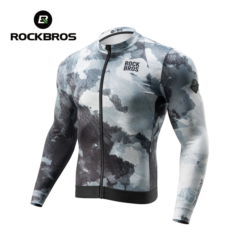 Camisa de Ciclismo ROCKBROS Manga Longa Fleece