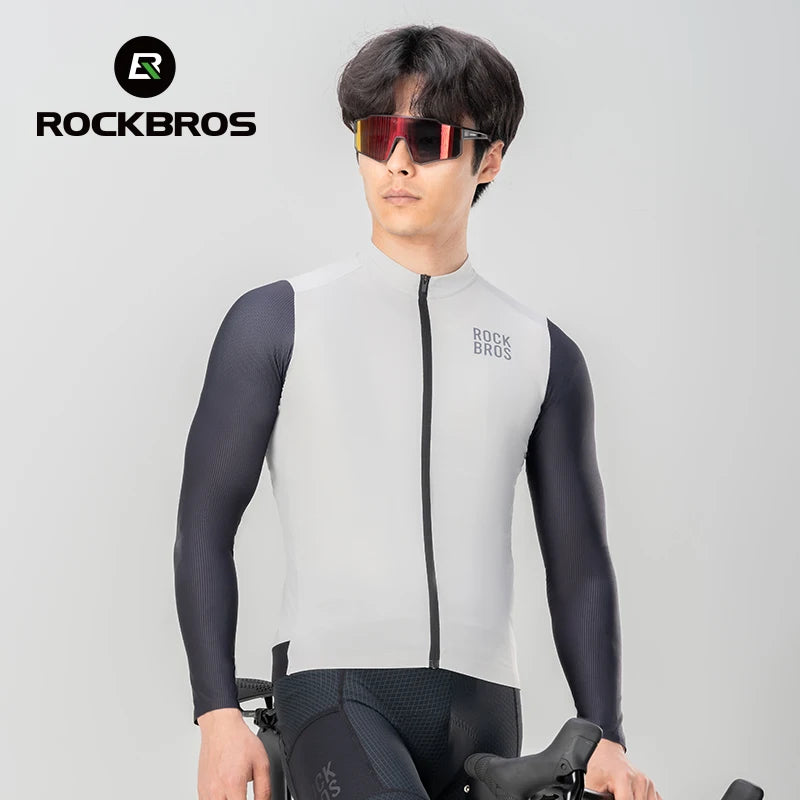 Camisa de Ciclismo Masculina ROCKBROS Color Block