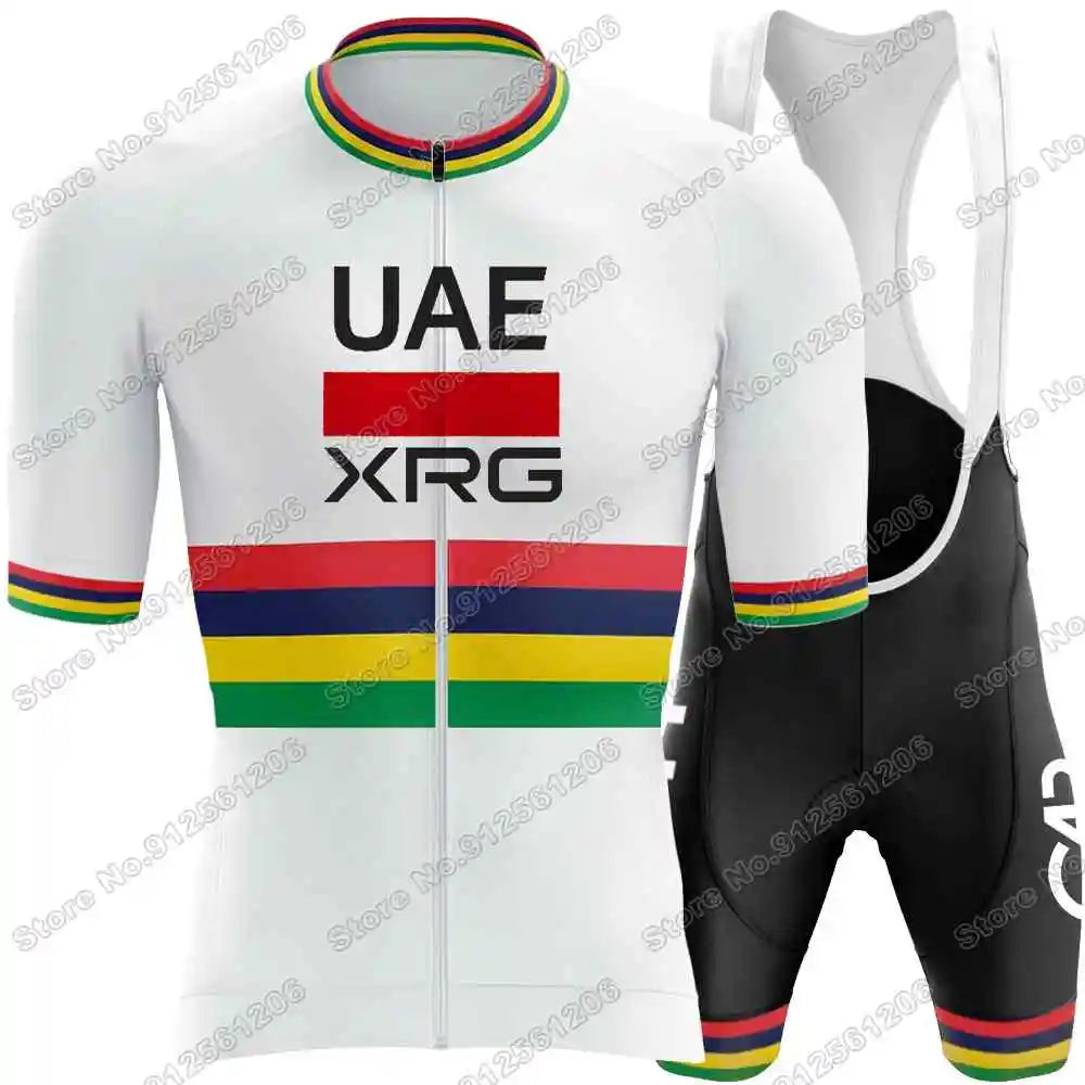 Conjunto de Ciclismo Masculino UAE Team Tadej Pogačar com Bretelle
