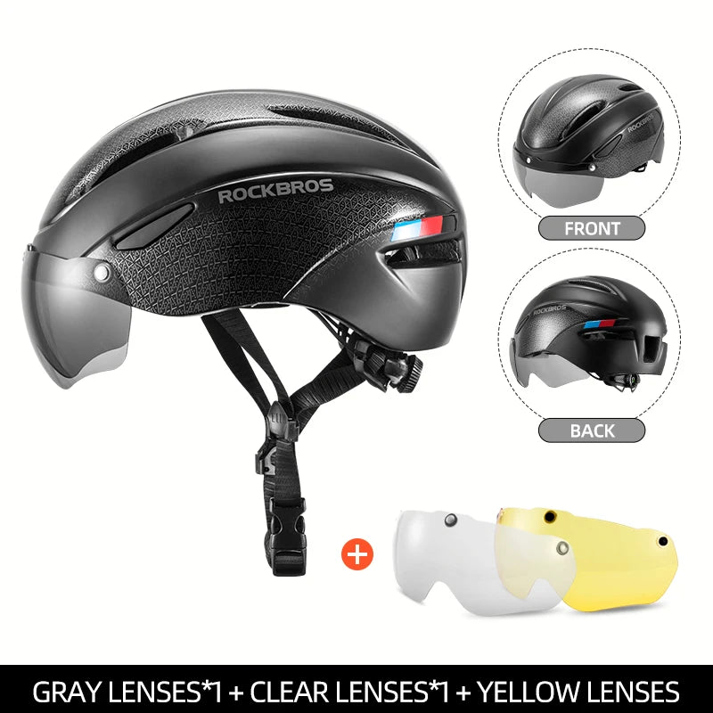 ROCKBROS Cycling Helmet with LED Light