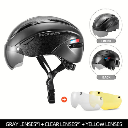 ROCKBROS Cycling Helmet with LED Light