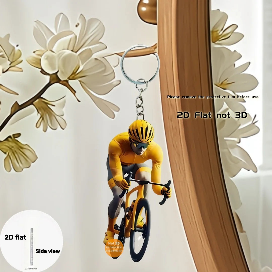Chaveiro Ciclista Amarelo