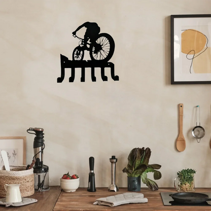 Cabide Decorativo de Parede Metal Ciclismo