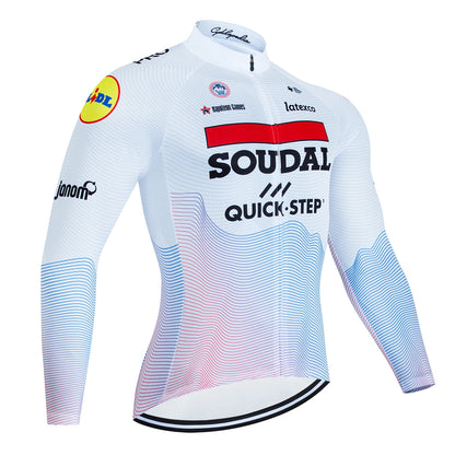 Jersey de Ciclismo Masculina QUICK STEP Manga Longa