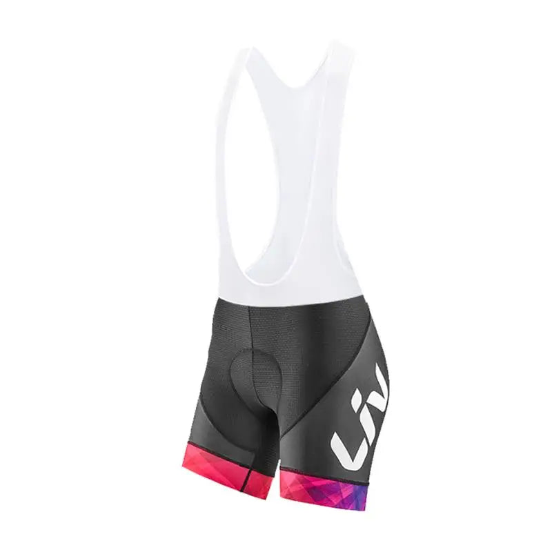Short e Bretelle de Ciclismo Feminino LIV com Forro em Gel