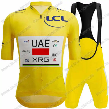 Conjunto de Ciclismo Masculino UAE Team Tadej Pogačar com Bretelle