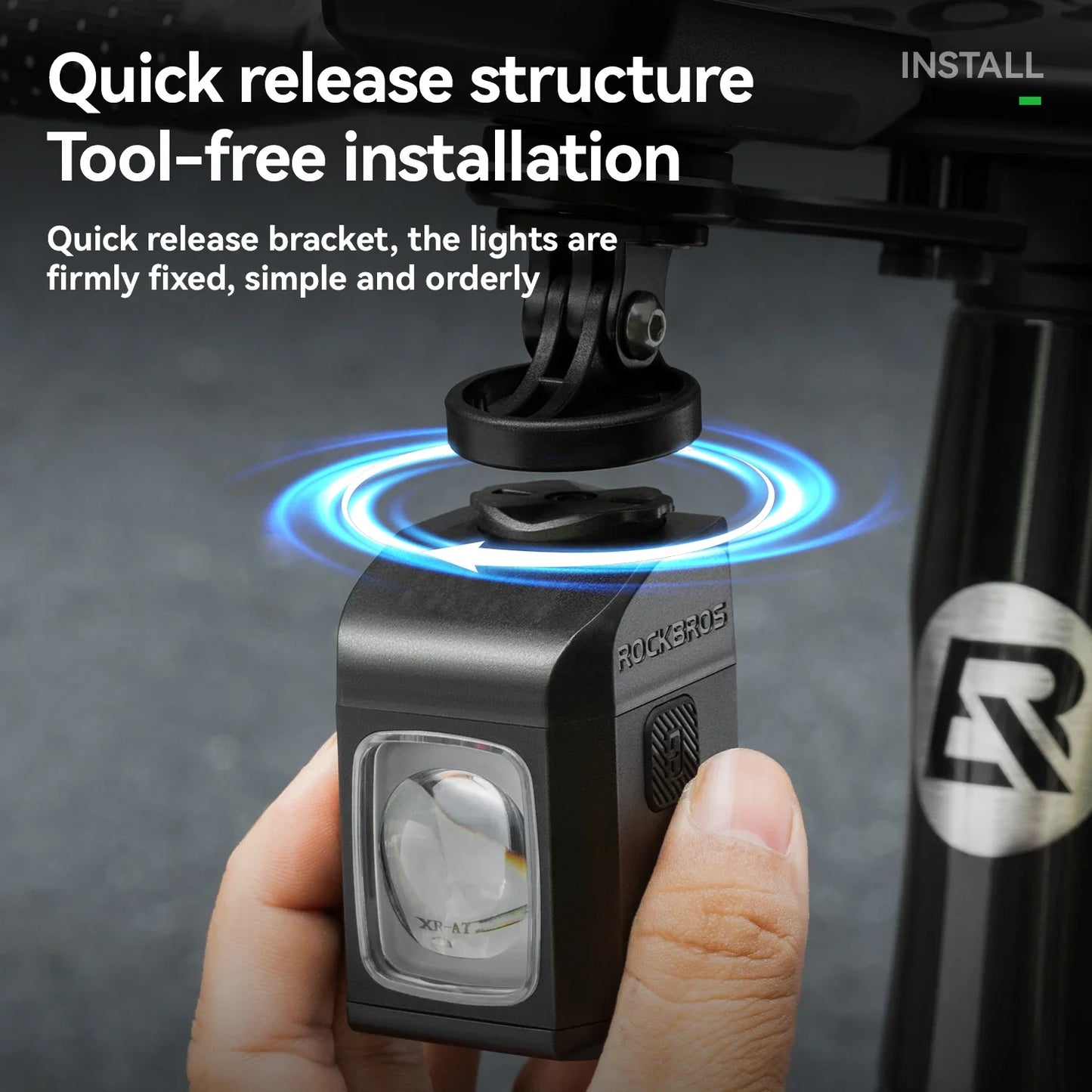Farol de Bicicleta ROCKBROS 1600 Lumens com Controle Remoto