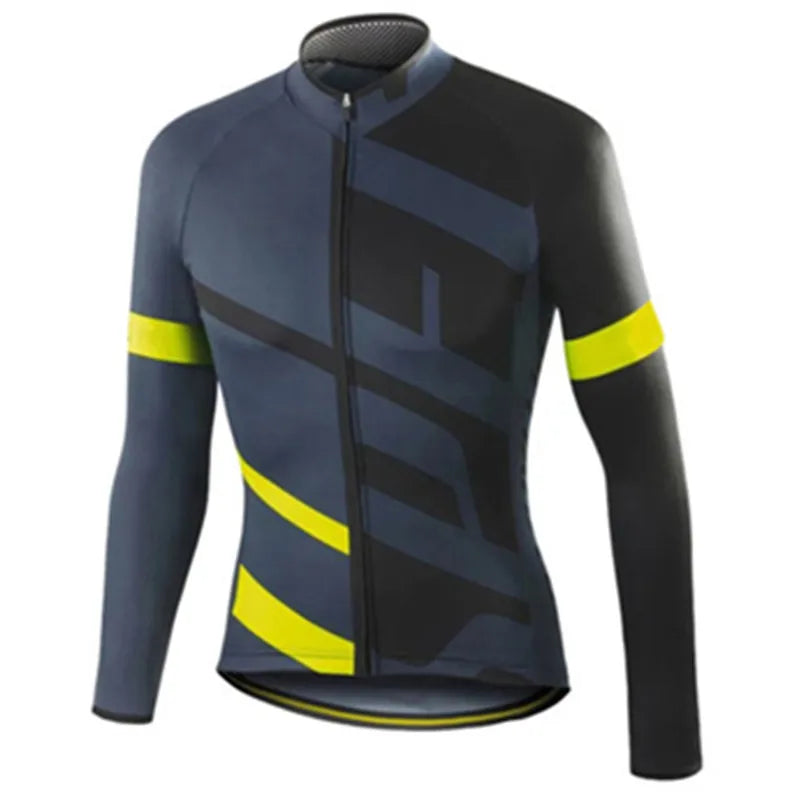 Camisa de Ciclismo Masculina Manga Longa Racing