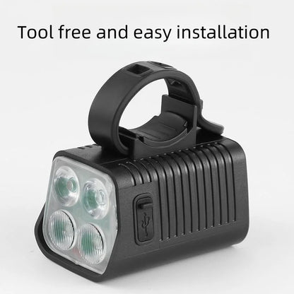 Luz de Bicicleta LED Portátil com Buzina