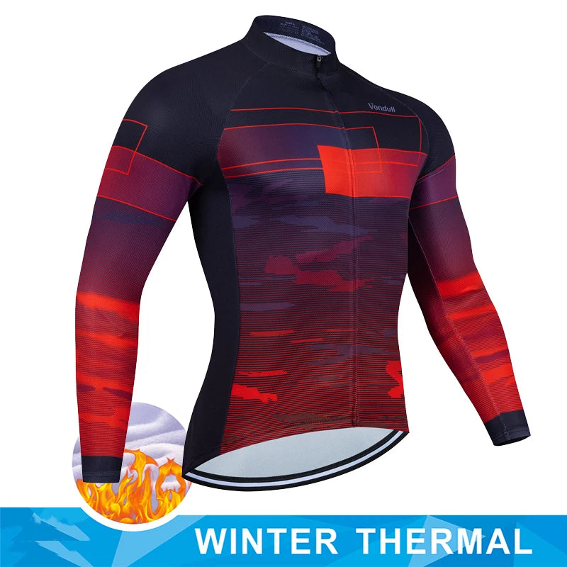 Jersey de Ciclismo Masculina Térmica de Inverno