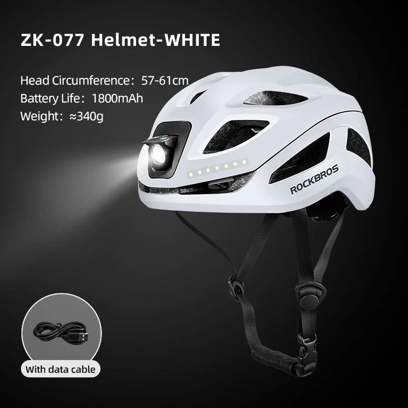 ROCKBROS Cycling Helmet with LED Light