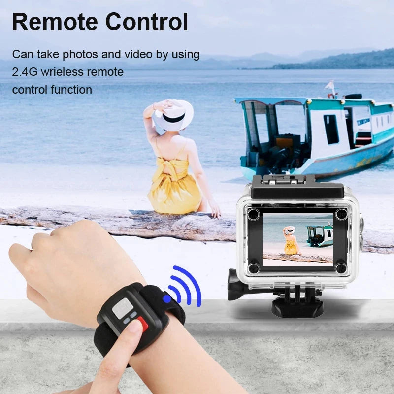 ction Cam 4K – WiFi, 30FPS, À Prova d’Água