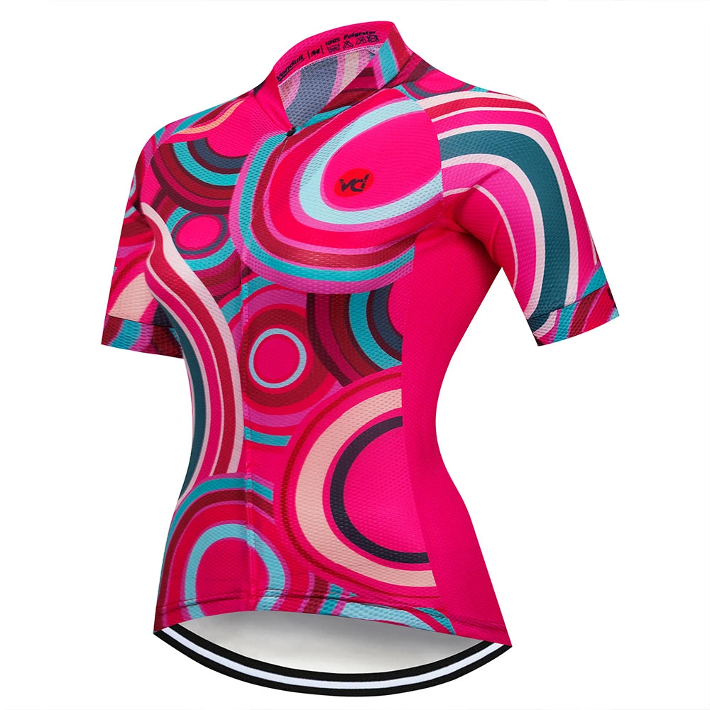 Jersey Ciclismo Feminina VENDULL Verão Manga Curta