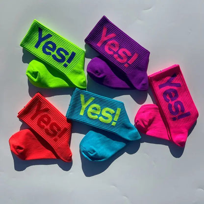 Meias “Yes!” Mid Crew