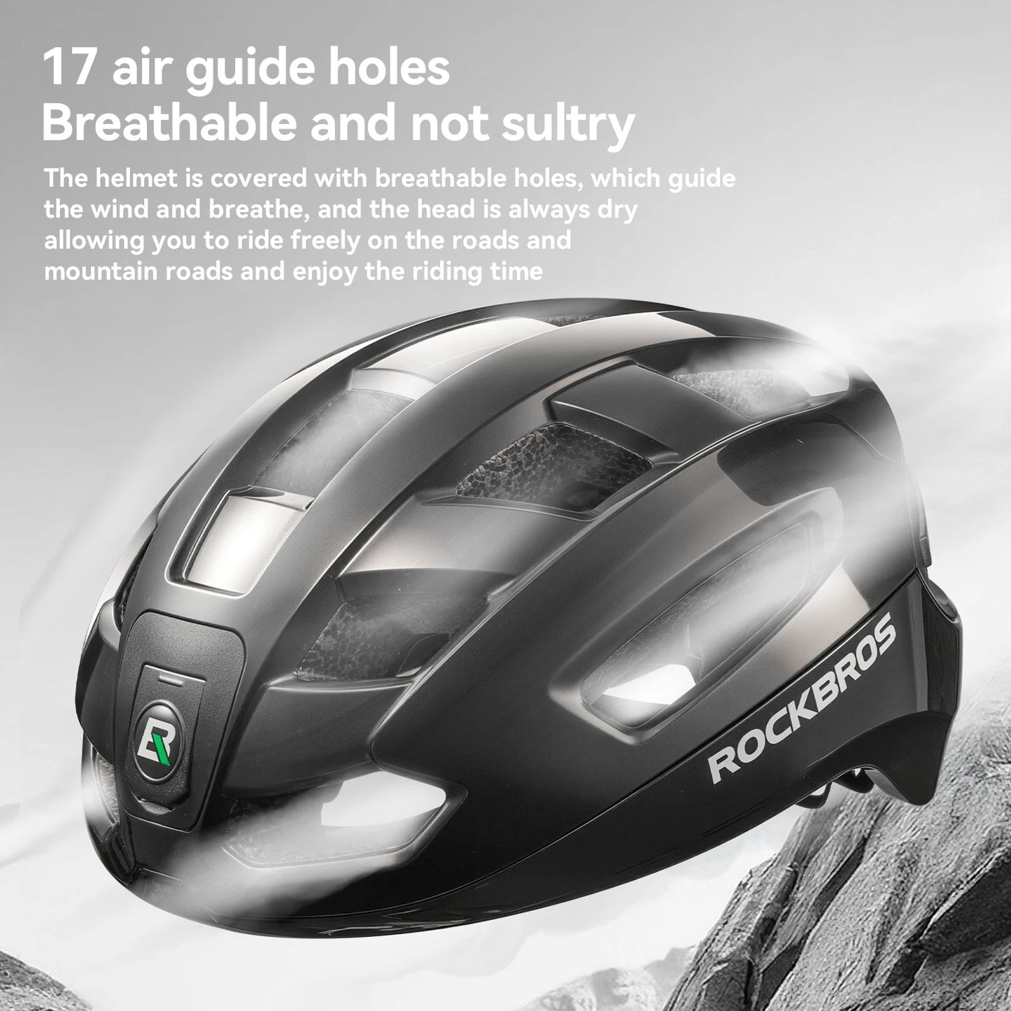 Capacete de Ciclismo ROCKBROS com Luz Integrada