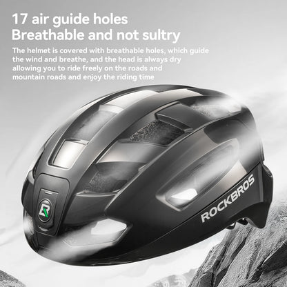 Capacete de Ciclismo ROCKBROS com Luz Integrada