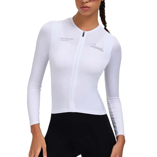 Jersey Ciclismo Feminina Santic Manga Longa