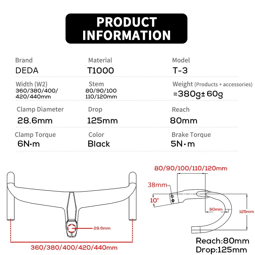 Cockpit Integrado Full Carbono para Bike Speed