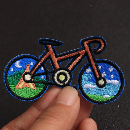 Kit com 5 Patches de Bike Cartoon