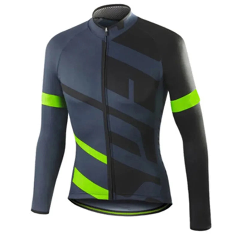 Camisa de Ciclismo Masculina Manga Longa Racing