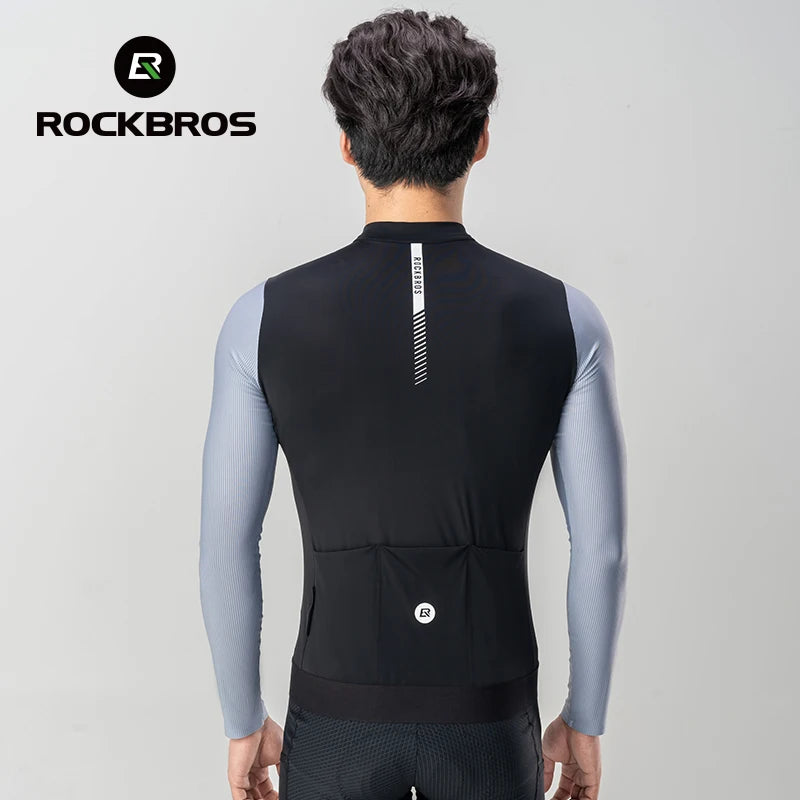 Camisa de Ciclismo Masculina ROCKBROS Color Block