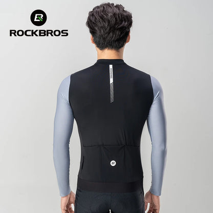 Camisa de Ciclismo Masculina ROCKBROS Color Block
