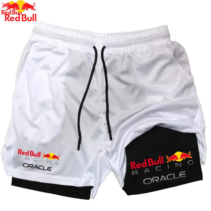 Men's Red Bull 2-in-1 Summer Sports Shorts